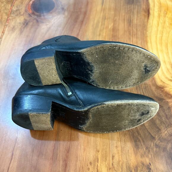 Frye Women's Carson Piping Bootie Ankle Boot 8.5 M 8 1/2 Zip Leather Black - Picture 6 of 9